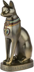 - Statuette Bastet 21 cm - Statuette chat égyptien - Statue décoration Egypte ancienne - Figurine chat - Buste égyptien - Idée cadeau déco originale - Sculpture Divinité Statuettes et sculptures Naty Shop