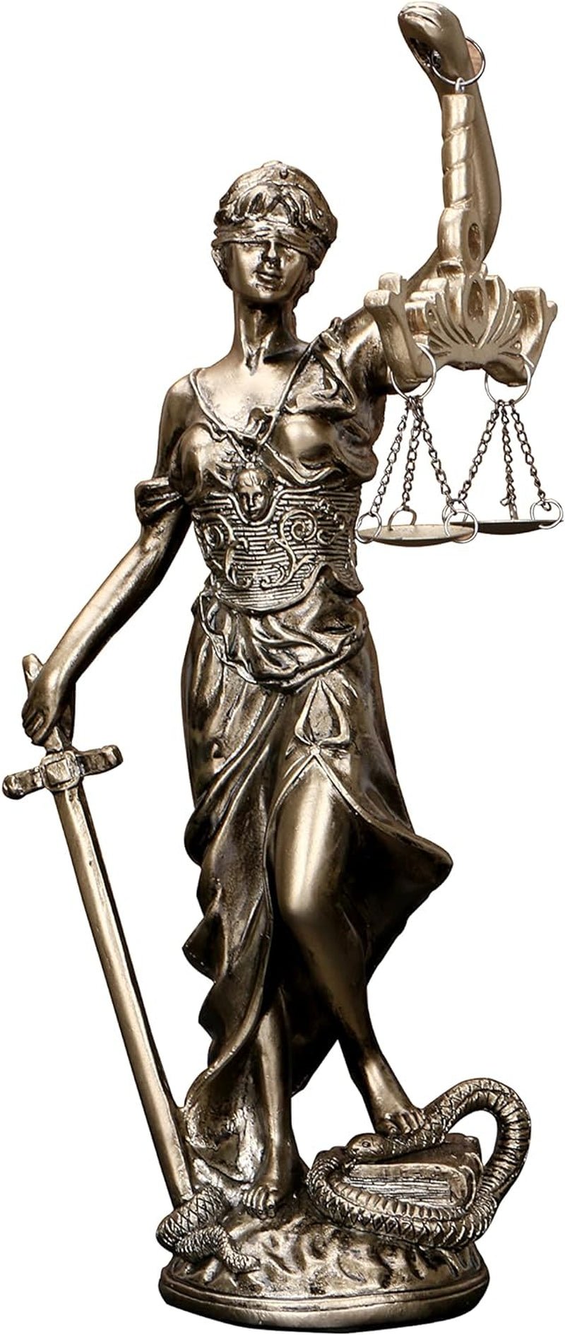 Statue de Dame Justice 30,5 cm Statue de Justice Déesse de Justice Sculpture de Justice Ange gréco-romain Justice Statues Aveugles pour la décoration Statuettes et Sculptures Naty Shop Titre par défaut
