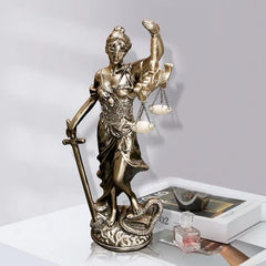 Statue de Dame Justice 30,5 cm Statue de Justice Déesse de Justice Sculpture de Justice Ange gréco-romain Justice Statues Aveugles pour la décoration Statuettes et Sculptures Naty Shop