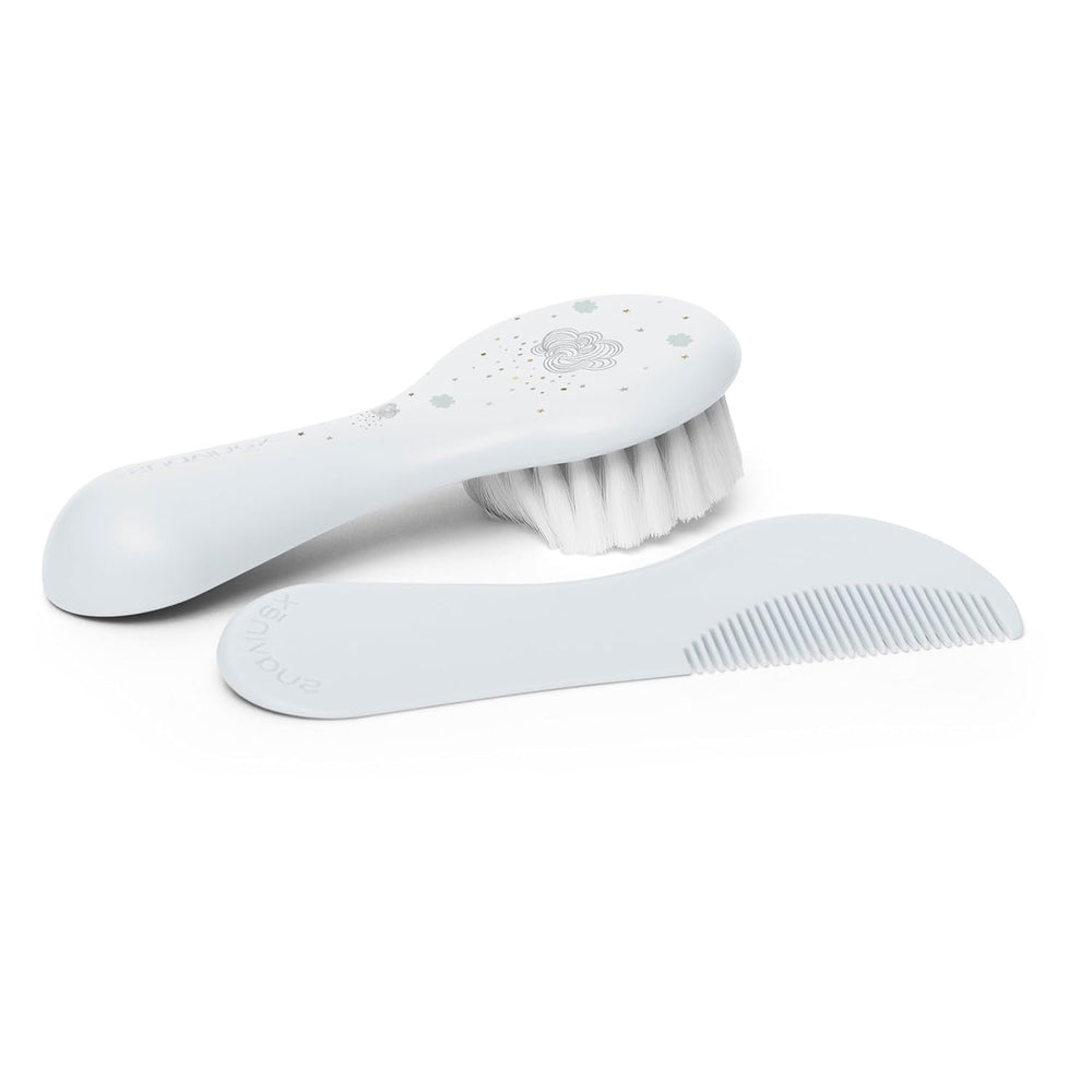 Suavinex 3162384 Pieptene cu perie, albastru Copii - Baie si Skincare Naty Shop Titlu implicit