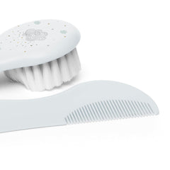 Suavinex 3162384 Peigne avec brosse, bleu Enfant - Bain et Soin Naty Shop