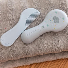 Suavinex 3162384 Peigne avec brosse, bleu Enfant - Bain et Soin Naty Shop