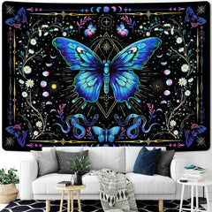 Tapisserie alishomtll papillon phase de lune floral marguerite noir Accueil - Accessoires et Décorations Naty Shop