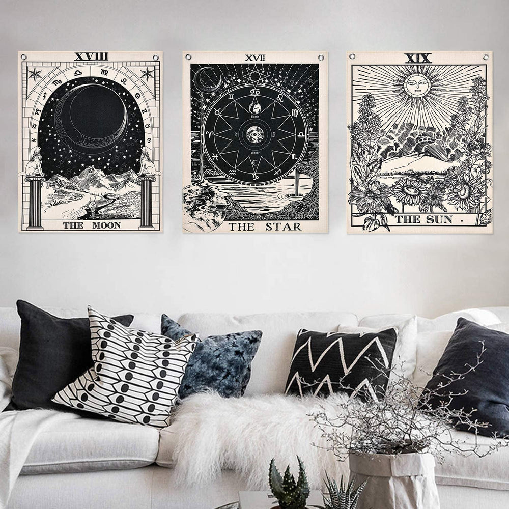 Tapisserie alishomtll jeu de tarot soleil lune étoiles Accueil - Accessoires et décorations Naty Shop Tarot set-1