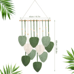 Tapiserie betylifoy margele lemn frunze verzi Casa - Accesorii si Decoratiuni Naty Shop
