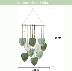 Tapisserie suspendue faite main tissée feuilles jusqu'à la Maison - Accessoires et Décorations Naty Shop