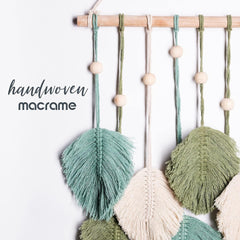 Tapisserie suspendue faite main tissée feuilles jusqu'à la Maison - Accessoires et Décorations Naty Shop