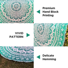 Tapiserie indiana mandala verde decorare estetica decorarea Casa - Accesorii si Decoratiuni Naty Shop