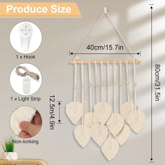 Tapisserie quatre guirlande plate faite main feuilles tissées Maison - Accessoires et Décorations Naty Shop