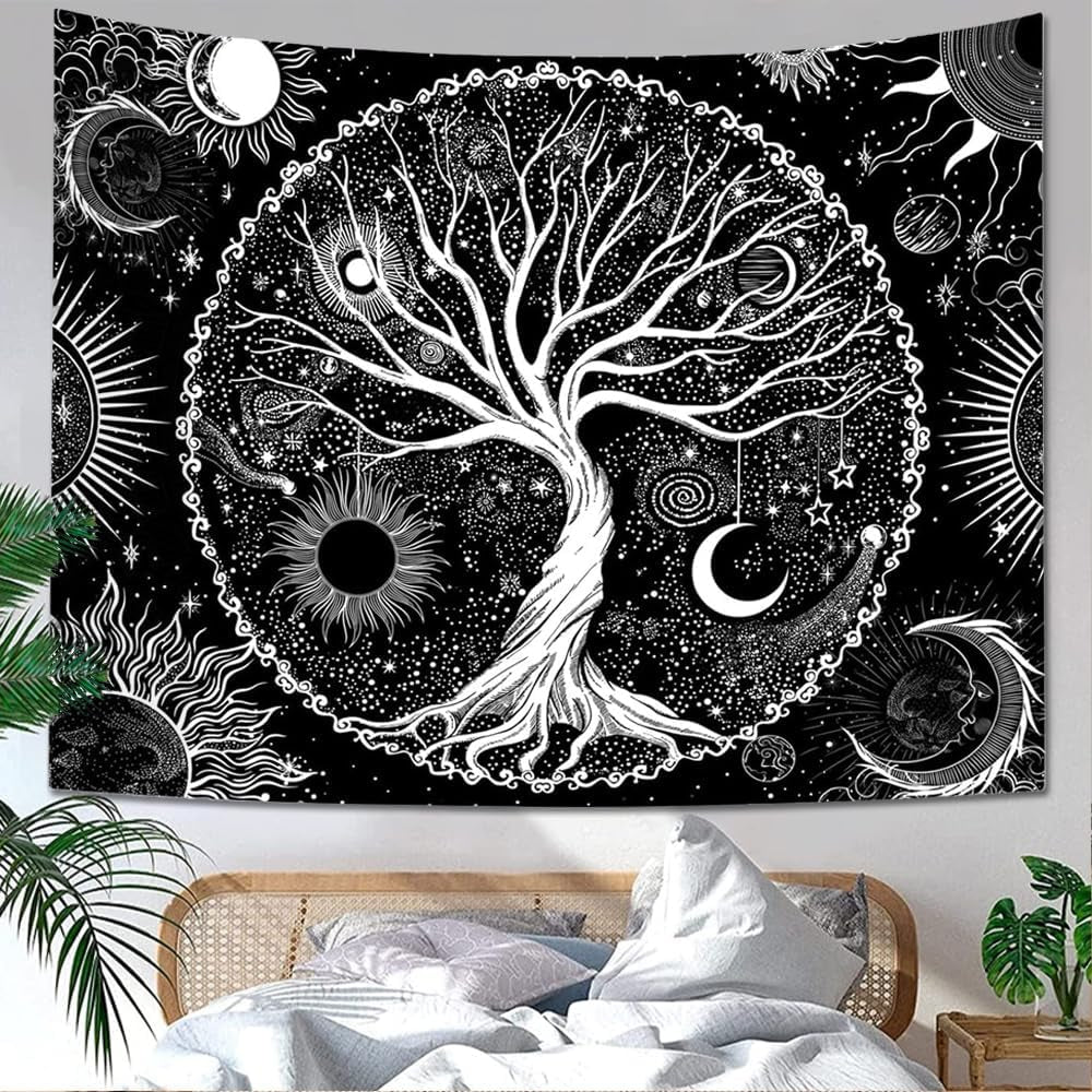 Tapisserie sequpr arbre vie soleil lune Maison - Accessoires et Décorations Naty Shop 150L X 129,5B Cm
