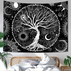 Tapisserie sequpr arbre vie soleil lune Maison - Accessoires et Décorations Naty Shop 150L X 129,5B Cm