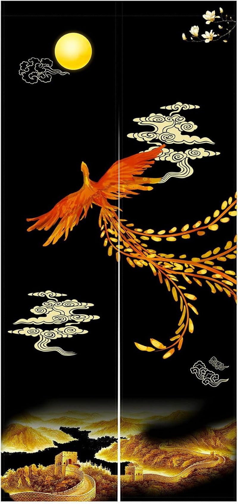 Tapisserie style japonais noren longue et épaisse porte de séparation Maison - Accessoires et Décorations Naty Shop H180 X L85 Cm (pack de 1)