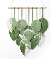 Tapisserie tapisserie tapisserie tissée à la main feuilles vertes Accueil - Accessoires et Décorations Naty Shop Salutations