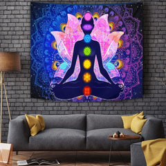 Tapisserie mandala mystique colorée Accueil - Accessoires et Décorations Naty Shop