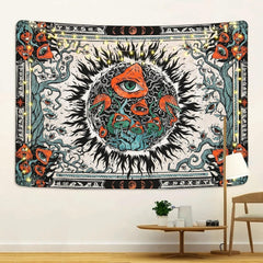 Tapiserie yrendenge ciuperci arderea soarelui panza hippie eyes Casa - Accesorii si Decoratiuni Naty Shop