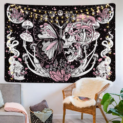 Tapisserie yrendenge papillons squelette champignons maison étoiles lune Casa - Accessoires et Décorations Naty Shop