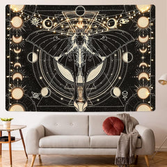 Tapisserie yrendenge papillon noir soleil lune naturel Maison - Accessoires et Décorations Naty Shop