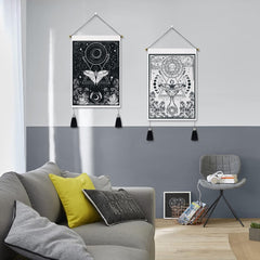 Tapisserie Yugarlibi 2pcs petites tapisseries suspendues lune et soleil Accueil - Accessoires et Décorations Naty Shop