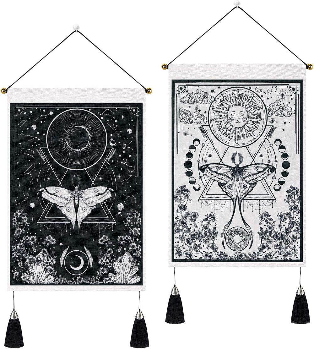 tapisserie yugarlibi 2pcs petites tapisseries suspendues lune et soleil Accueil - Accessoires et Décorations Naty Shop Papillon 35X50 Cm