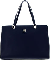 Tommy Hilfiger TH Timeless, Sac cartable avec poches intérieures, Bleu (Space Blue), Taille Unique Femme Sacs Naty Shop Default Title