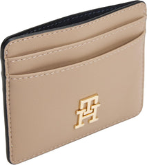 Tommy Hilfiger porte-cartes pour femme Femelle avec logo, Beige (Coastal Taupe), Taille unique Portefeuille homme Naty Shop
