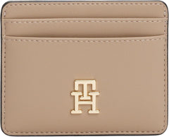 Porte-cartes pour femme Tommy Hilfiger Femme avec logo, Beige (Coastal Taupe), Taille unique Portefeuille homme Naty Shop Titre par défaut