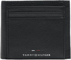 Tommy Hilfiger TH PREMIUM LEATHER EXTRA CC COIN Portefeuille double pour homme Noir OS Portefeuille pour homme Naty Shop Default Title