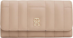 Tommy Hilfiger Feminine Flap Large Wallet, Beige (Coastal Taupe), Taille Unique Portefeuille Femme Naty Shop Default Title