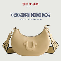 True Religion Sac à bandoulière pour femme, sac à main Crescent Hobo avec sangle amovible réglable et logo en fer à cheval Sacs pour femme Naty Shop