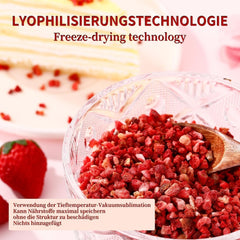 Fraises lyophilisées ULTHMOK 180 g - sans additifs, fraises concassées en boîtes pratiques Produits déshydratés Naty Shop