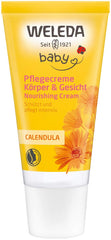 WELEDA Crème de Soin Bébé Calendula Bio Corps & Visage 30 ml - Crème visage / crème pour la peau pour cosmétiques naturels à l'huile de sésame et à la lanoline pour le soin des peaux sèches. Crème de soin hydratante pour bébés et enfants Enfants - Bain et Soin Naty Shop