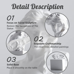 XMGZQ Sculpture de Statue d'Aphrodite Blanche, Statue de Buste de Mythologie Grecque en résine, pour la décoration de Chambre de Coquette, décoration de Chambre d'académie Sombre, étagères, cloison, Statuettes et Sculptures