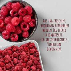 Framboises lyophilisées, SANS produits chinois, 500g de fruits entiers lyophilisés, sans additifs, fruités, fabriqués en Allemagne Produits déshydratés Naty Shop