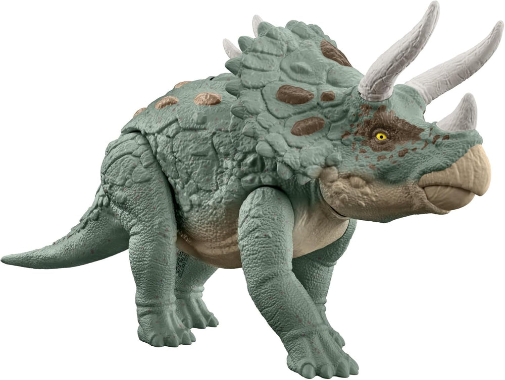 Jurassic World Dinosaur Toy Bistahieversor Gigantic Trackers Figurine d'action de grande espèce avec mouvement d'attaque et équipement de suivi Digital Fun HLP27 Naty Shop Triceratops Dolls