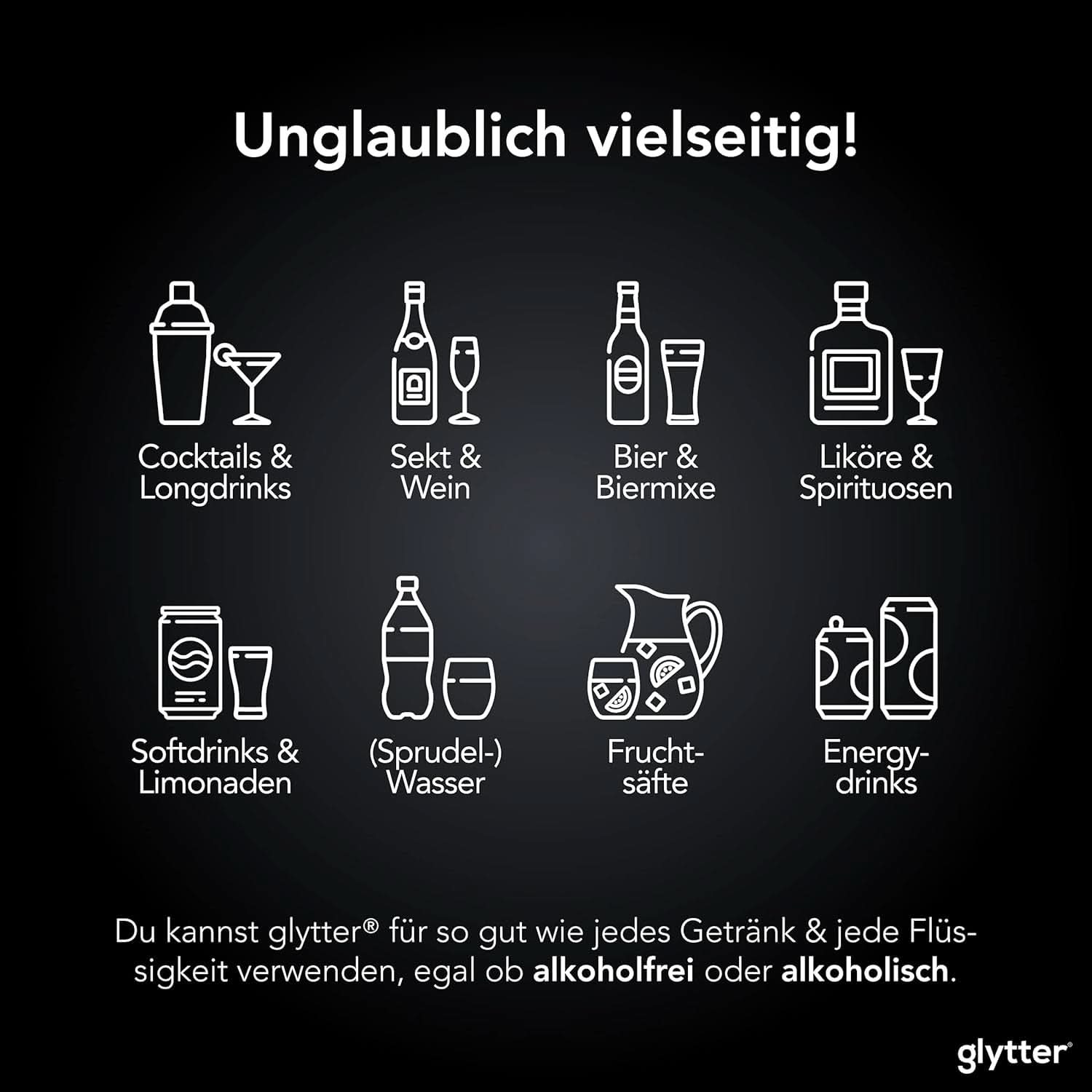 Glitter Glitter Powder For Drinks (Argent) - Paillettes comestibles pour boissons, 10 grammes Glitter Naty Shop