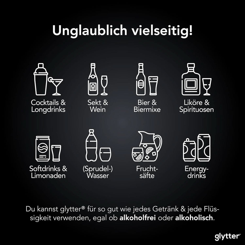 Glytter Glitter Powder For Drinks (Silver) - Glitter comestibil pentru băuturi, 10 grame Glitter Naty Shop