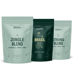 Coffret de démarrage Incapto, Jungle Blend, Café Brésilien et Strong Blend, 3 paquets de 500 grammes de café Naty Shop Default Title