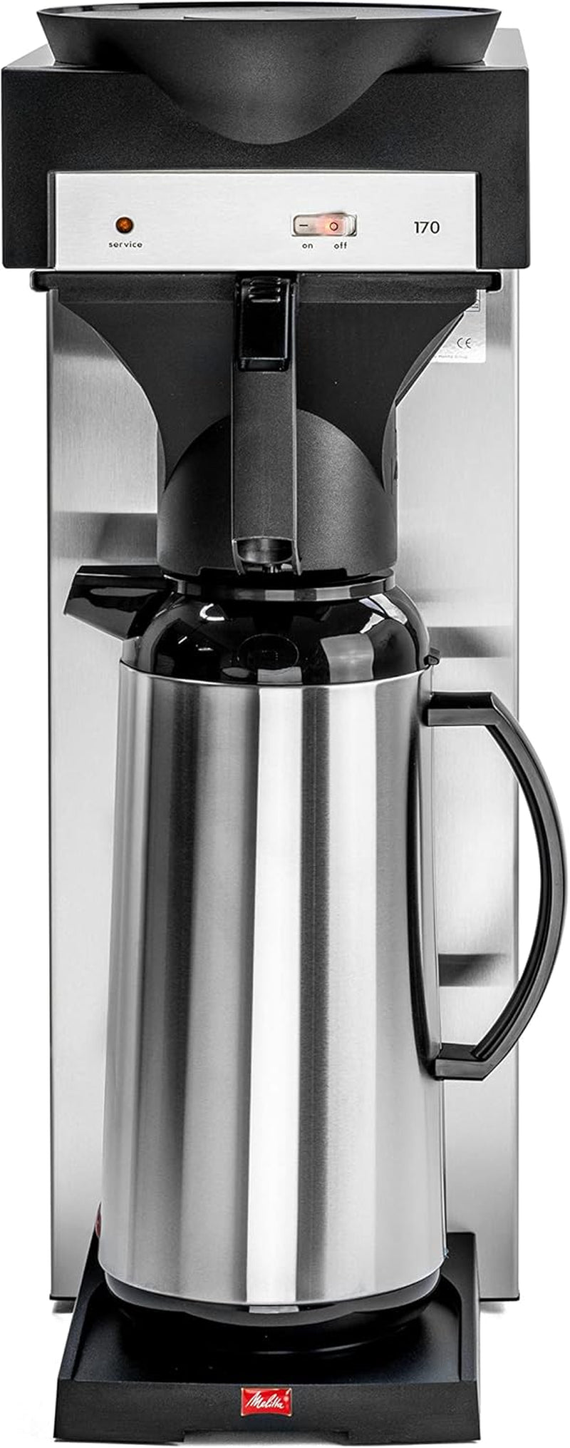 Machine à expresso professionnelle avec filtre 170 MT, carafe isotherme pour le rangement