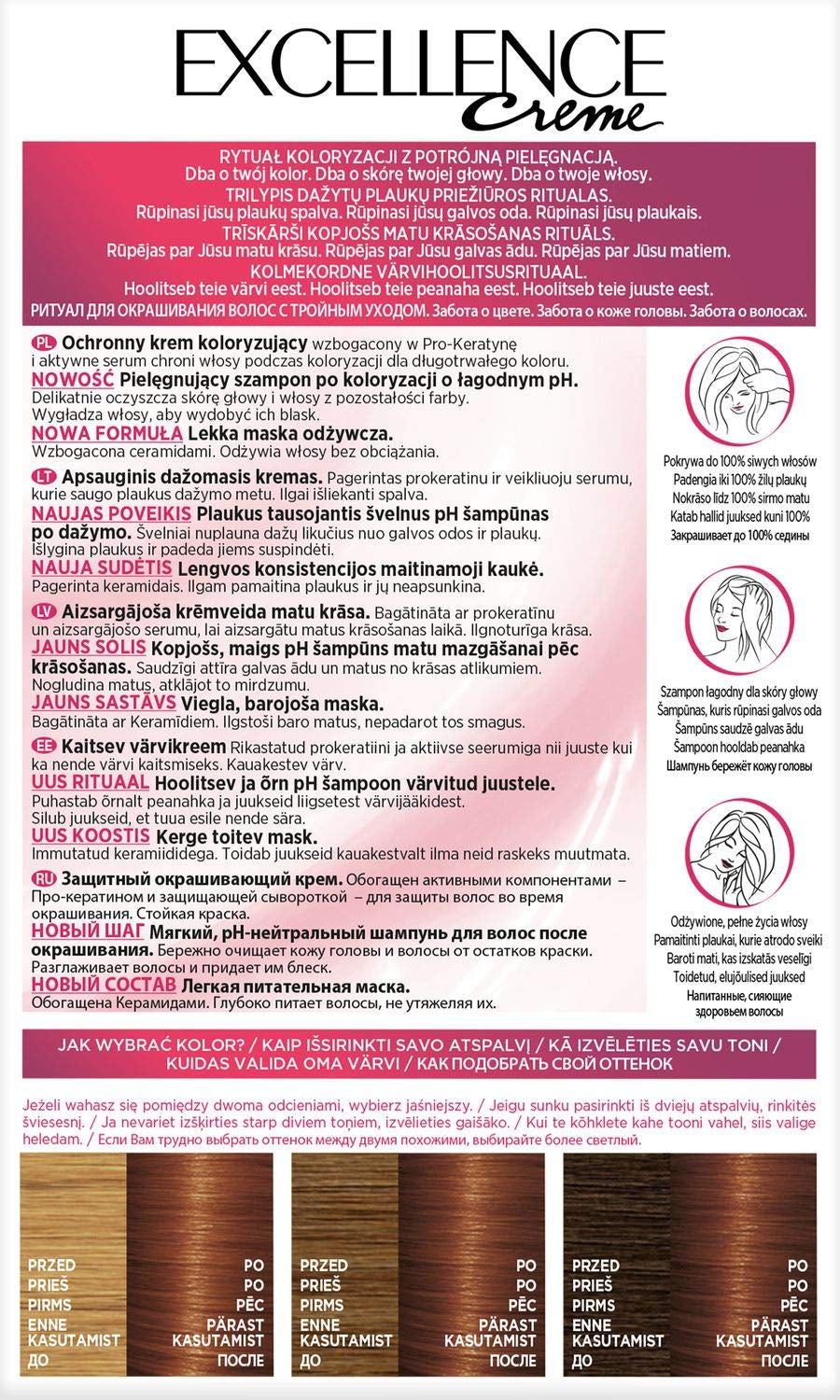 L'Oréal Paris Excellence 6.41 Coloration Cheveux - Light Amber Bronze Naty Shop Hair Dye