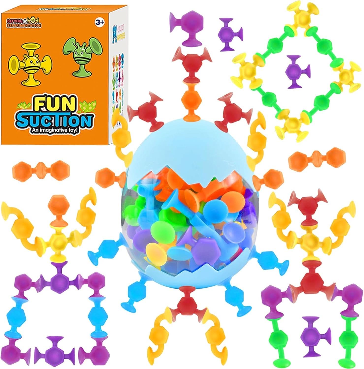 48 pièces 3 ans Montessori jouet de bain blocs de construction en Silicone mère et bébé Naty Shop