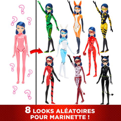 Bandai - Miraculous Ladybug - Poupée Marinette Changement de Couleur Surprise - Poupée Articulée Miraculous, 26 cm + 3 Surprises - Modèle Aléatoire - P50390 Dolls Naty Shop