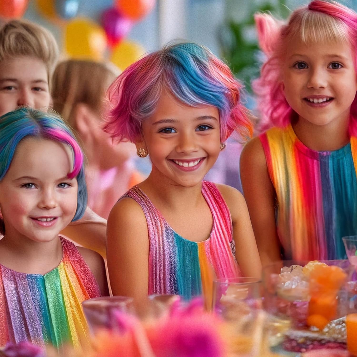 Ensemble de crayons de coloration (chariots) de 12 couleurs vibrantes - facile à utiliser - lavable - teinture capillaire temporaire - également pour les couleurs de cheveux foncés - en cadeau Halloween Carnaval Anniversaire Noël Teinture capillaire Naty Shop