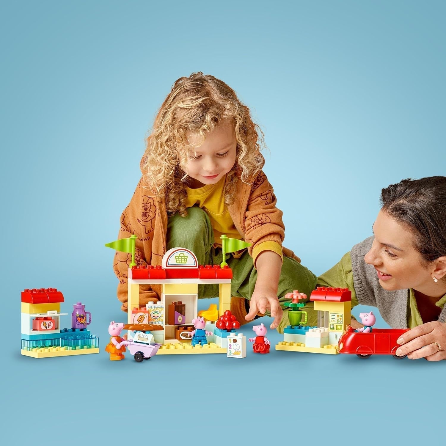 LEGO DUPLO 10434 Le supermarché de Peppa : jouet éducatif créatif et set de jeu, cadeau pour garçons et filles à partir de 2 ans, encourage la dextérité Jeux de construction Besuche den LEGO-Store
