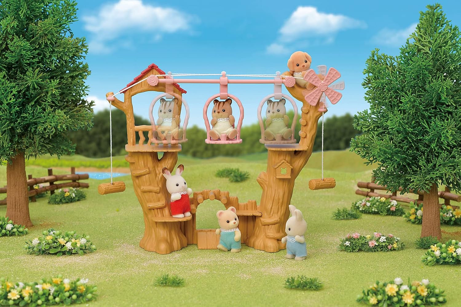Sylvanian Families 5452 Téléphérique pour bébé - Ensemble de jeu pour maison de poupée
