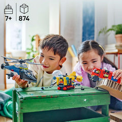 LEGO City Combo Set avec hélicoptère, voiture du lion et sous-marin et 3 figurines - Véhicules jouets à construire pour garçons et filles à partir de 7 ans - Cadeau d'anniversaire et de vacances 60462 Jeux de construction Besuche den LEGO-Store