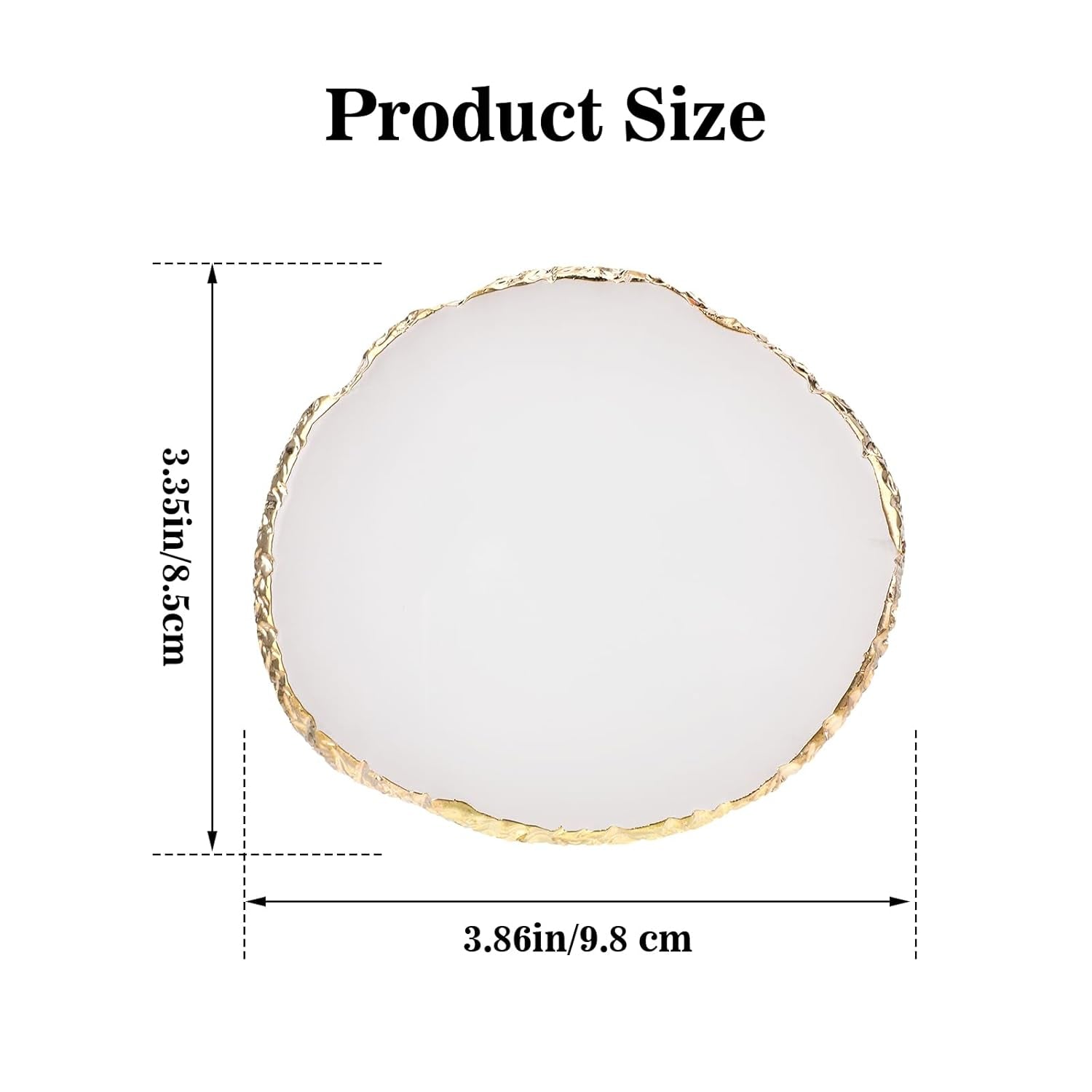 Maniküre Gemalt Palette Nail Art Palette Kunstharz Nagelkunst Nail Art Make up Paletten Nagelmalerei Display Fach Kosmetik Mischwerkzeuge (Blanc)