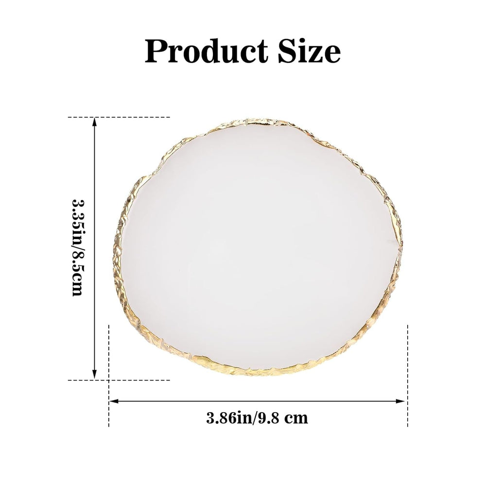 Maniküre Gemalt Palette Nail Art Palette Kunstharz Nagelkunst Nail Art Make up Paletten Nagelmalerei Display Fach Kosmetik Mischwerkzeuge (Blanc)