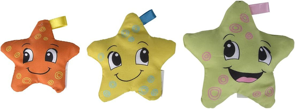 Simba 104010071 - ABC étoile de mer douce, jouet enfant, étoiles textiles remplies de polystyrène, 3 pièces, à partir de 6 mois Jouets Bebe Naty Shop
