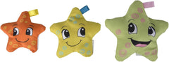 Simba 104010071 - ABC étoile de mer douce, jouet enfant, étoiles textiles remplies de polystyrène, 3 pièces, à partir de 6 mois Jouets Bebe Naty Shop