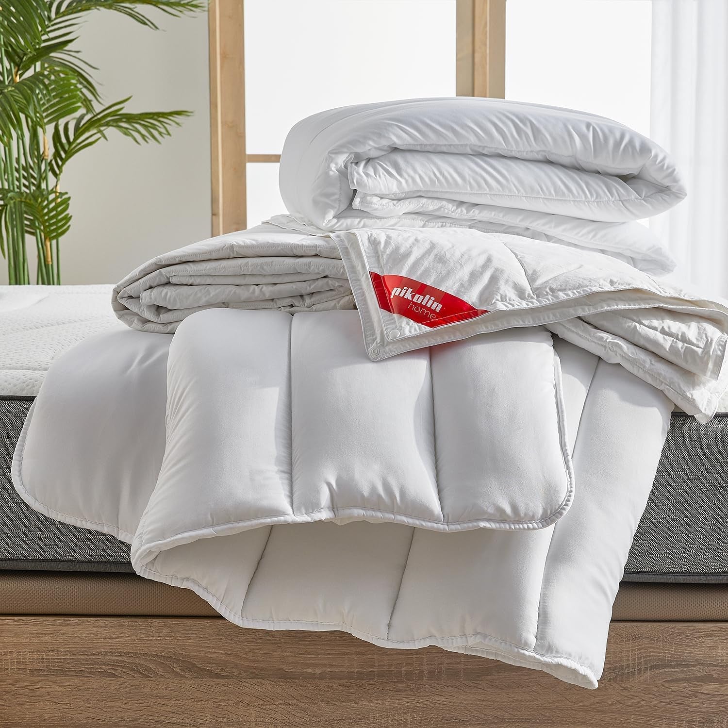 Pikolin Home - Drap personnalisable 100% coton, respirant, durable et résistant Couettes et couettes Naty Shop